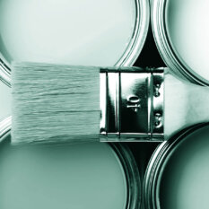 Paint cans used in the industrial chemical industry, which Evergreen Resources specializes in packaging for