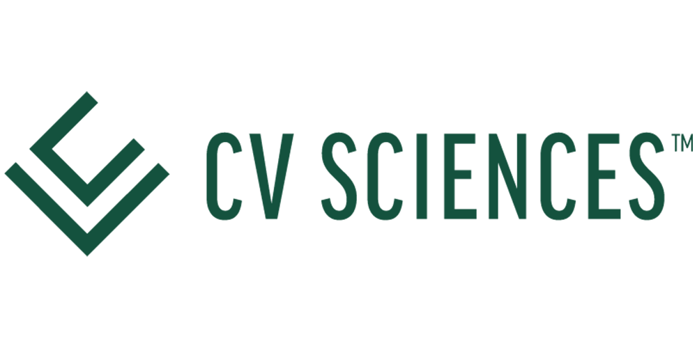 CV Sciences logo, a pharmaceutical brand for CBD and THC products that Evergreen has partnered with