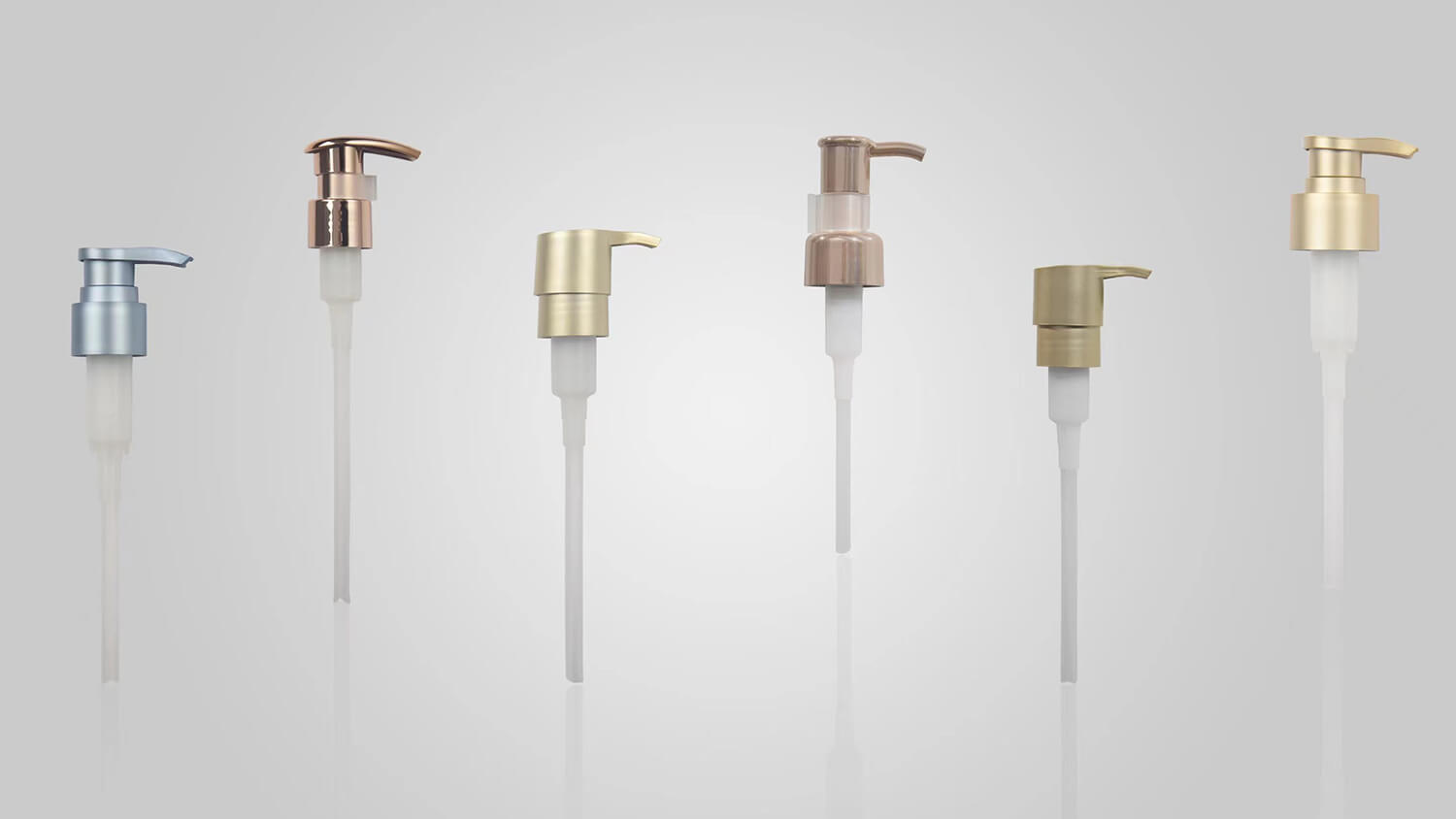 Custom metallized pumps in premium finishes for enhanced brand appeal.