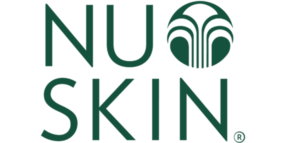 Nu Skin logo, a personal care brand that specializes in lotions, body soaps, anti-aging creams, and more