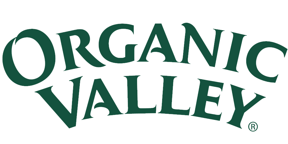 Organic Valley's logo, a trusted food brand that has partnered with Evergreen's glass packaging services