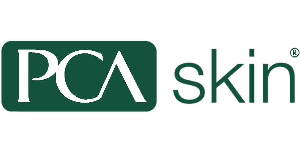 PCA Skin logo, a personal care brand that was worked with evergreen resources that specializes with serums, body soaps, acne creams, and more