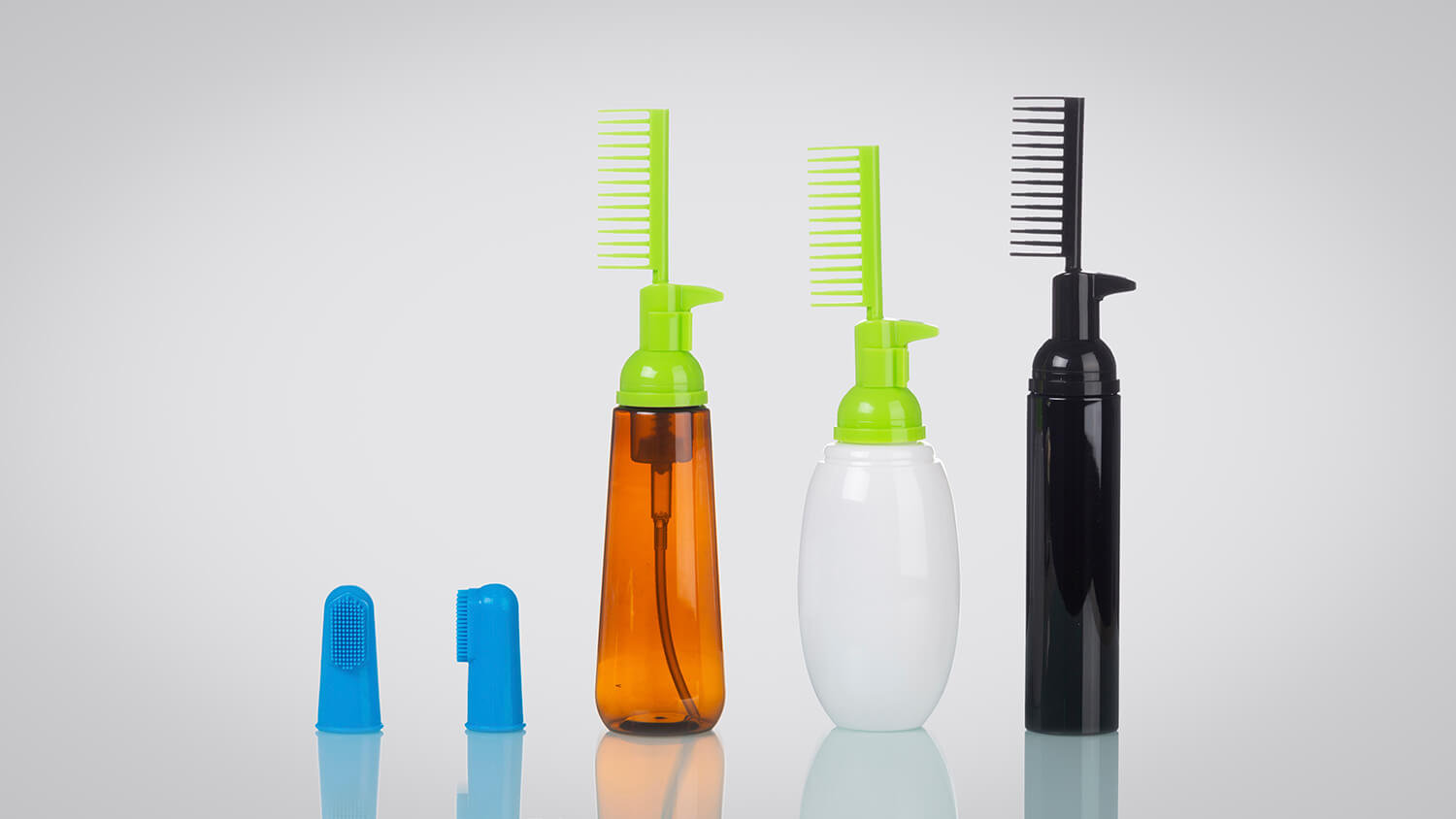 Specialty plastic bottles by Evergreen with custom caps and lids for unique applications.
