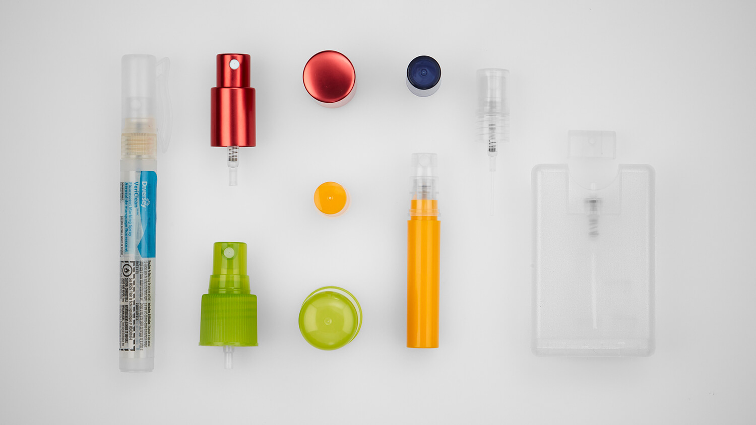 Specialty fine mist sprayer caps for unique bottle types and high-performance applications.