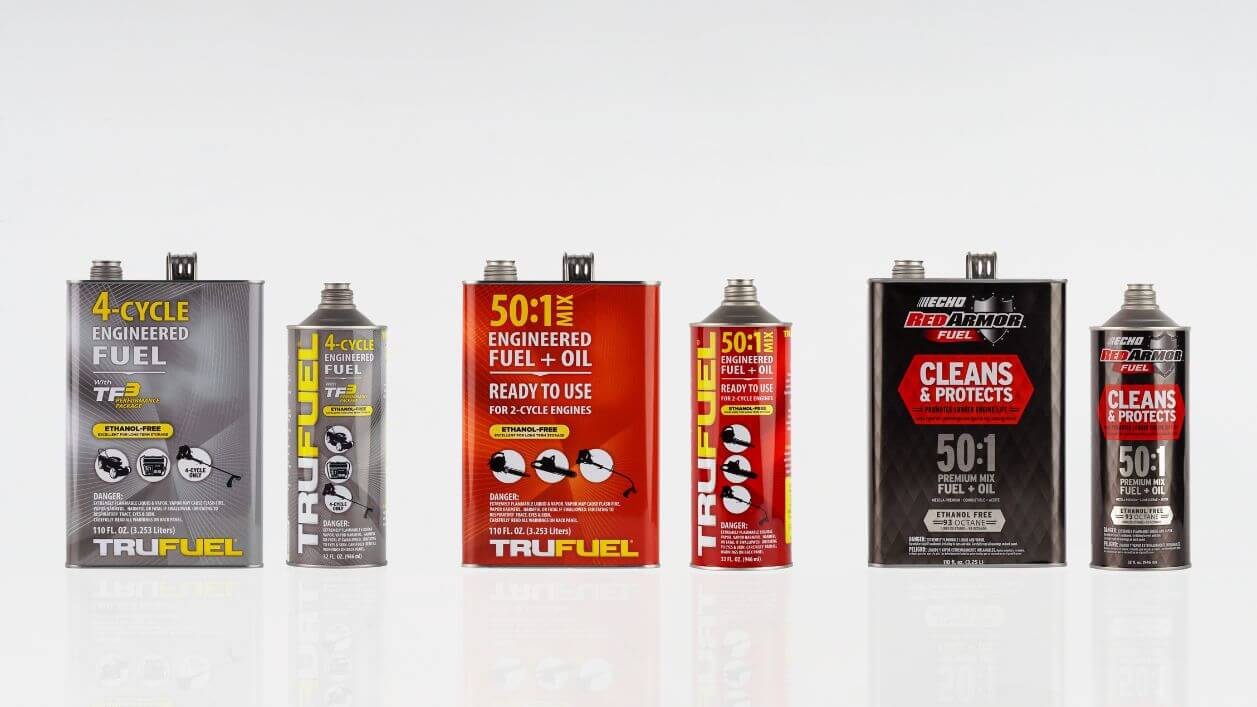 Decorated chemical cans with advanced printing and custom brand designs.