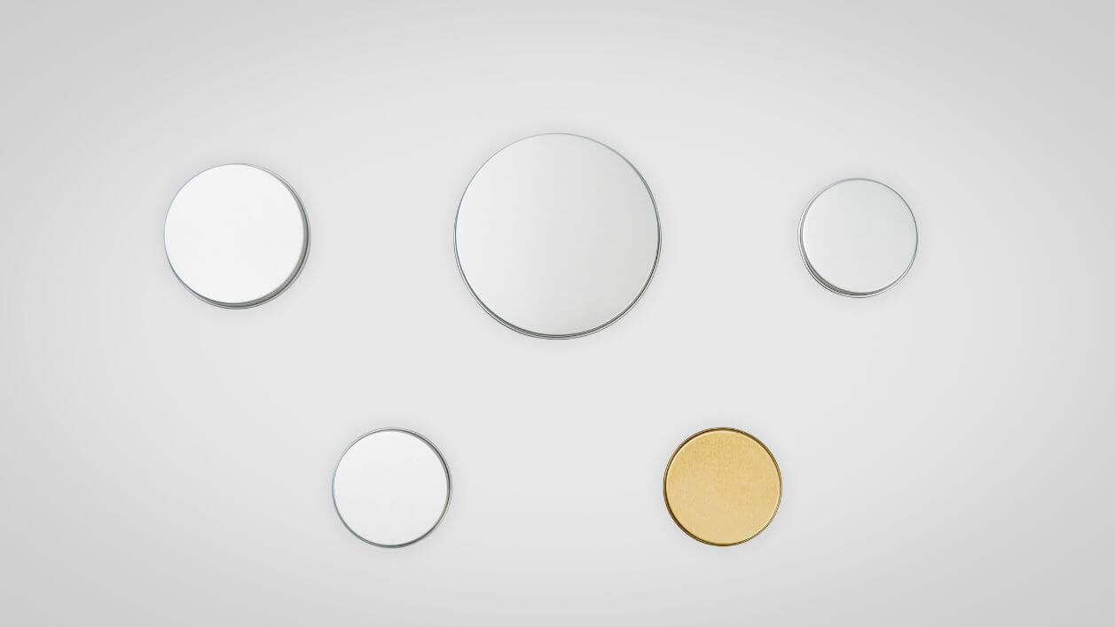Metal jar caps and lids designed for secure closure and sealing.
