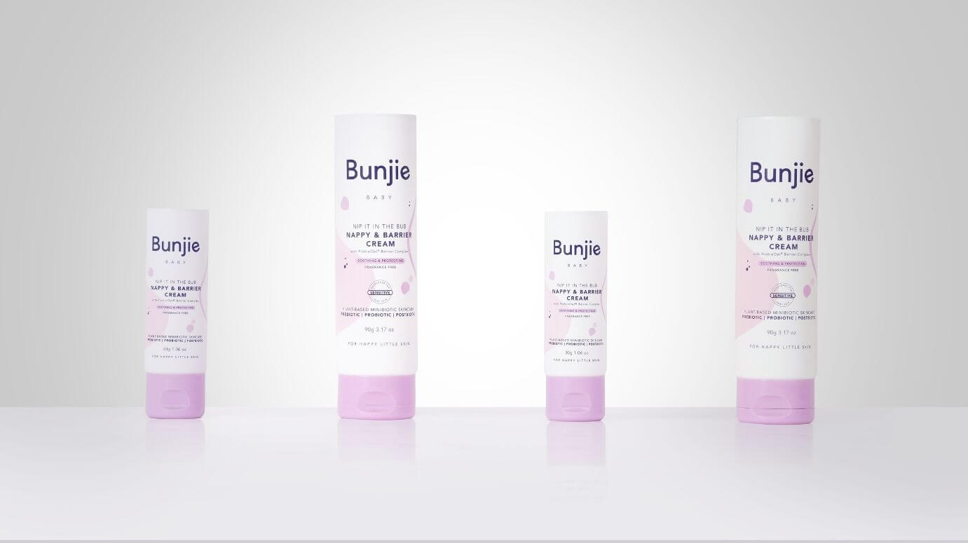 Bunjie branded tubes in multiple sizes with high-quality printing and decoration.