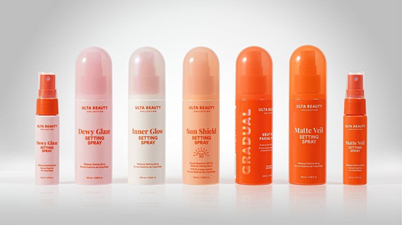 Custom Ulta Beauty fine mist sprayers designed and produced by Evergreen.