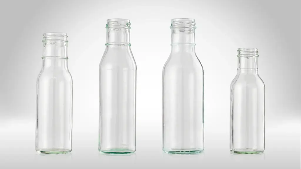 Clear Ring-Neck Glass bottles by Evergreen.